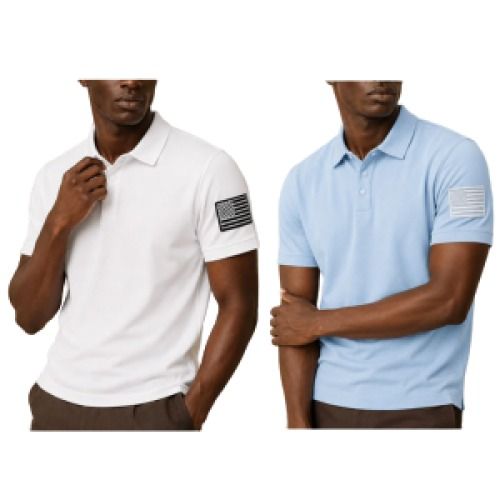 2-Pack Men's Embroidered Pique Polo