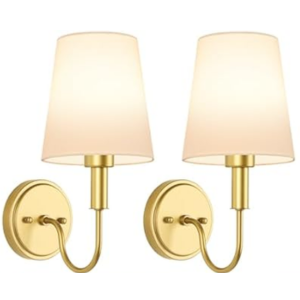 2-Pack Battery Wall Lights w/Remote