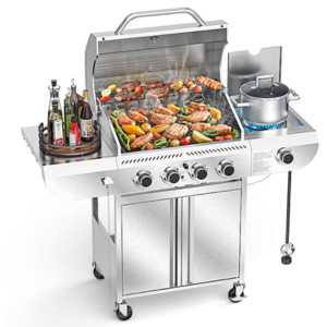 Cowsar Stainless Steel 4-Burner Gas Grill