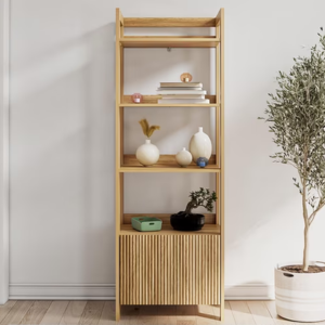 Mainstays 4-Shelf Reeded Bookcase w/Drawer