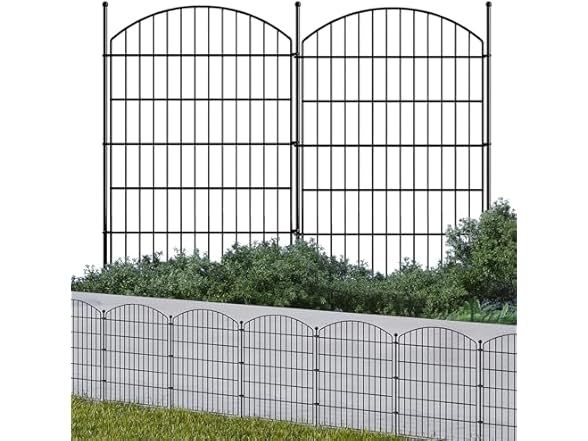 Metal 10-Panel Garden Fence